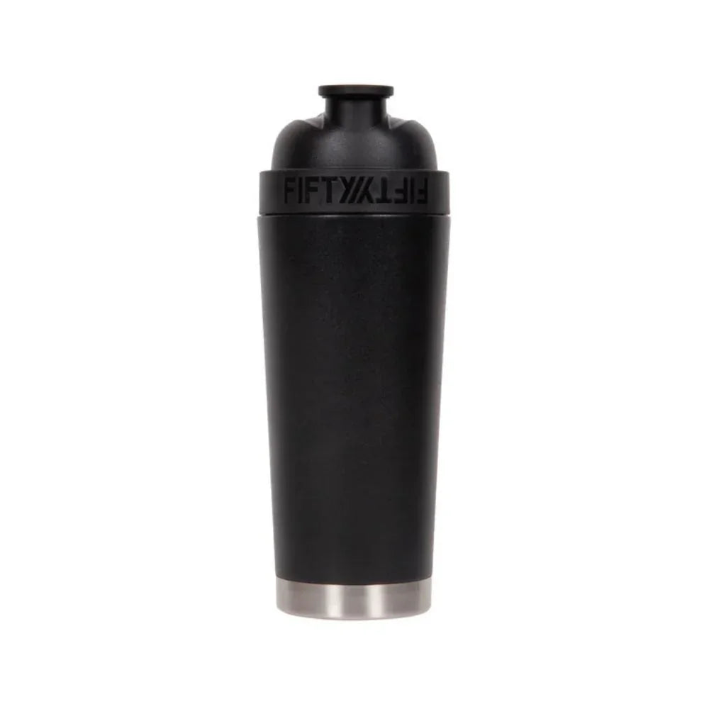 Fifty/Fifty Shaker Bottle 750ml - Matte Black - Tashqila Fifty/Fifty Shaker Bottle 750ml - Matte Black - Tashqila